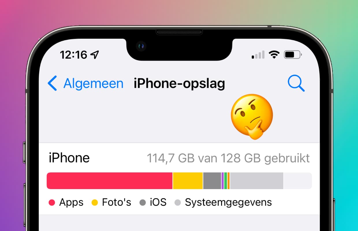 iPhone storage