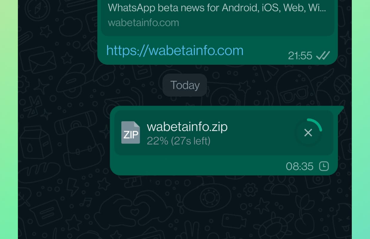 Sending large files with WhatsApp: WeTransfer can pack like this Sending large files with WhatsApp: WeTransfer can pack like this