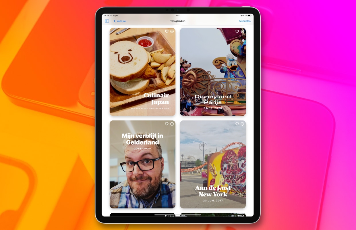 Terugblikken foto's-app