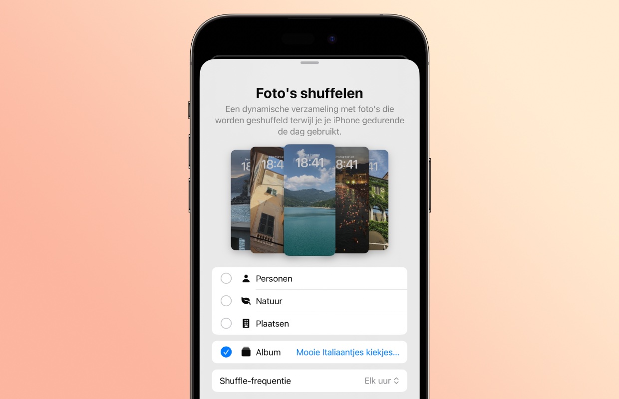 iOS 17.1 fotoalbum