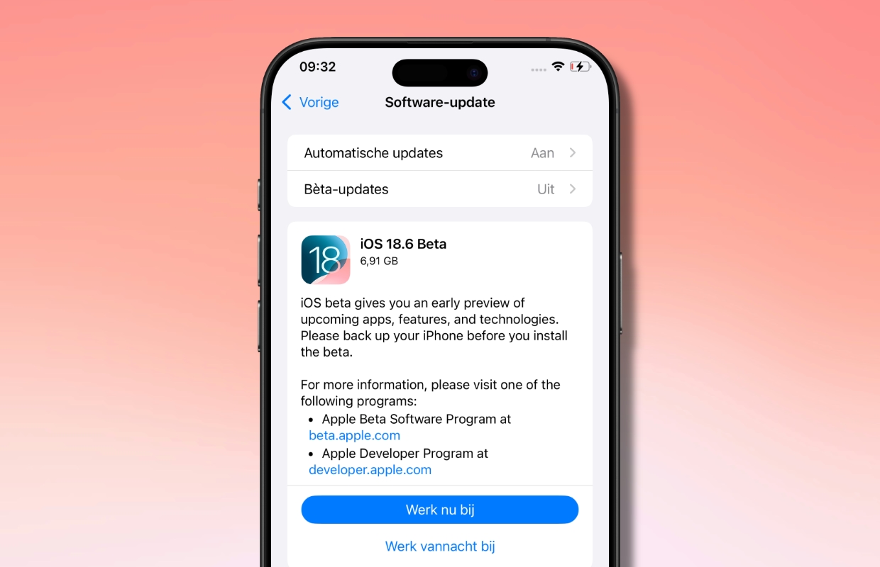 Apple heeft iOS 18.6 bèta 1 uitgebracht: dit zijn de vernieuwingen