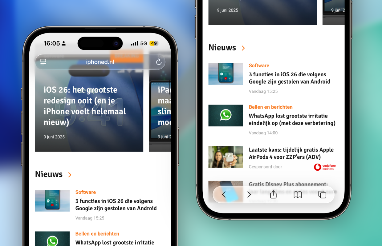 iOS 26: This is what the renewed Safari looks like on the iPhone