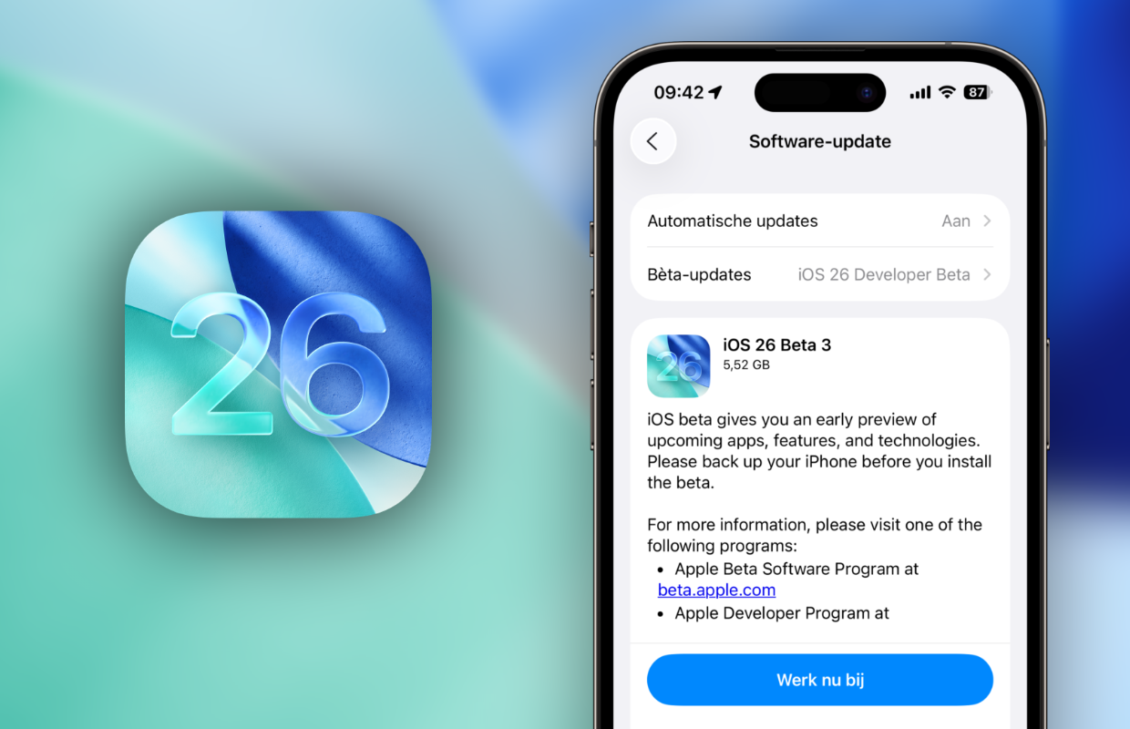 iOS 26 bèta 3 is uit: dit zijn de grootste veranderingen voor iPhone