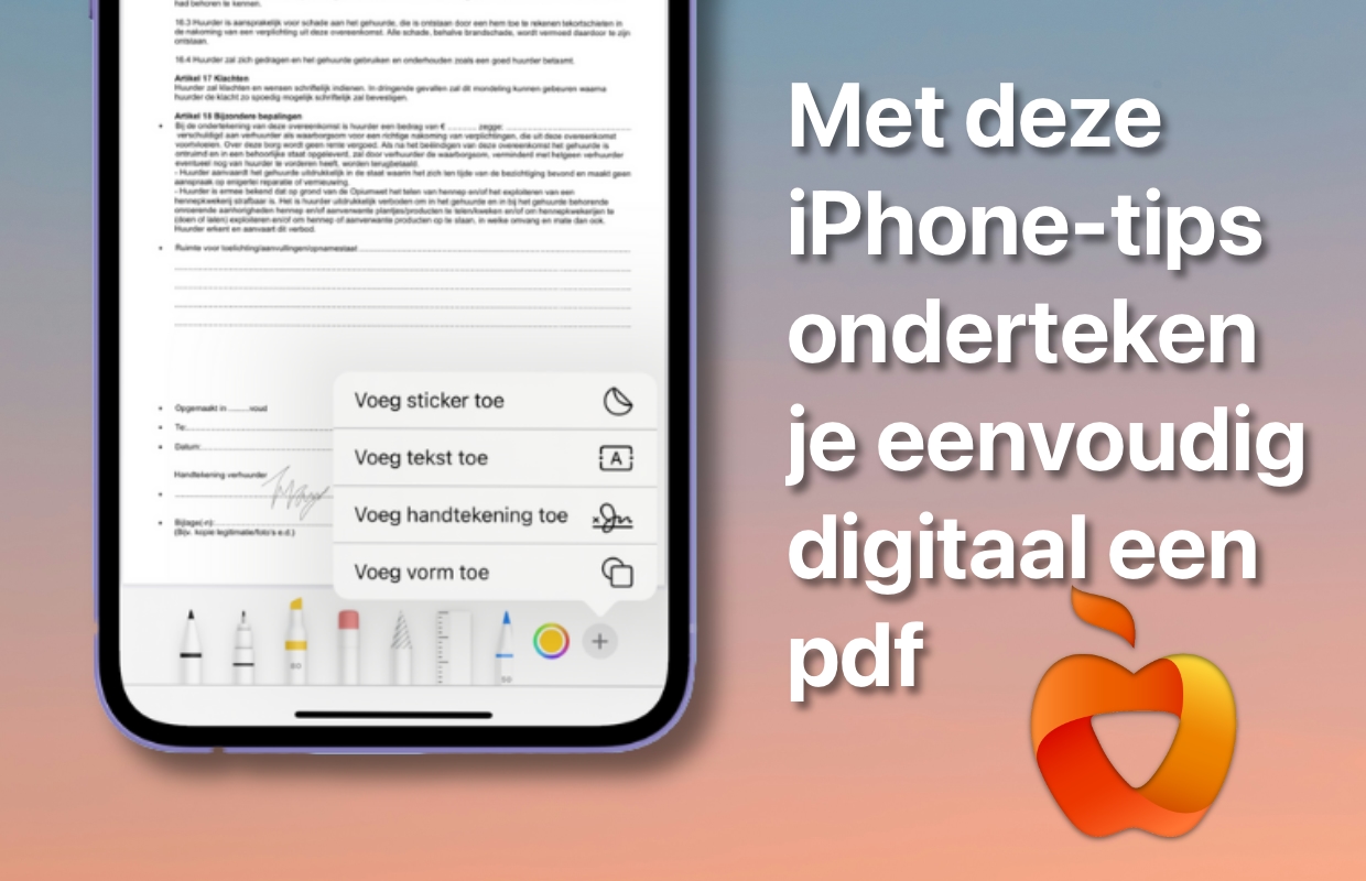 Met deze iPhone-tips onderteken je eenvoudig digitaal een pdf