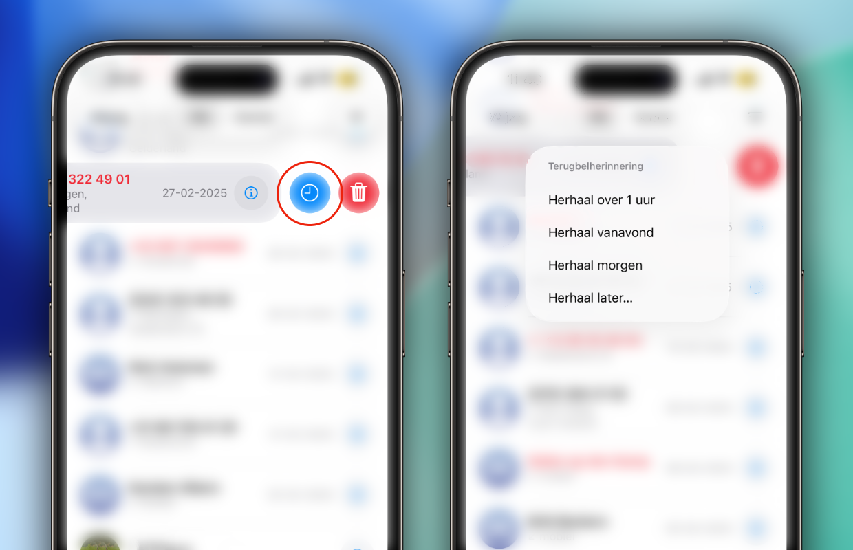Missed telephone conversation on iPhone? That way you will never forget to call back