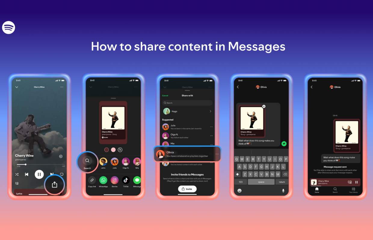 Your Spotify account will receive private messages: Large update is coming Your Spotify account will receive private messages: Large update is coming