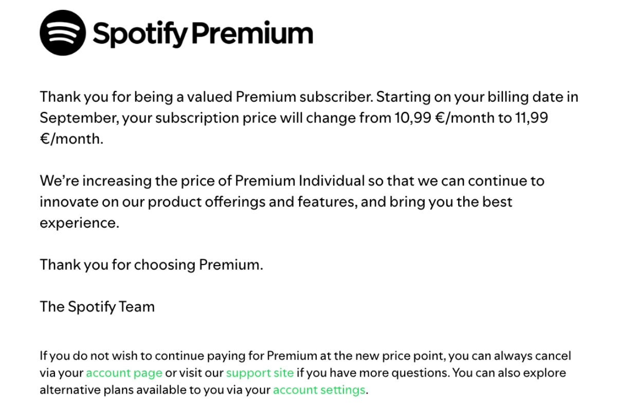 Spotify increases prices and becomes more expensive: are you also the bobbin? Spotify increases prices and becomes more expensive: are you also the bobbin?