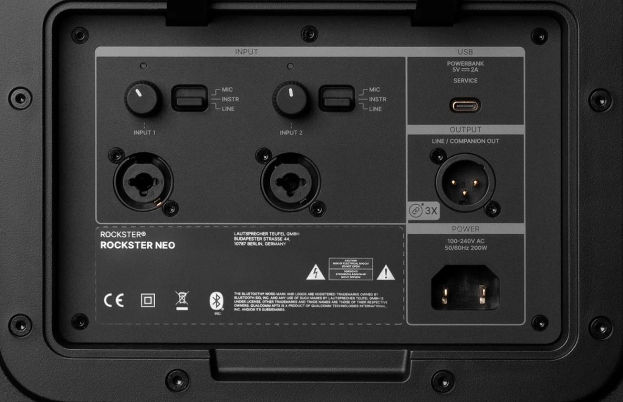 Teufel Rockster Neo connections
