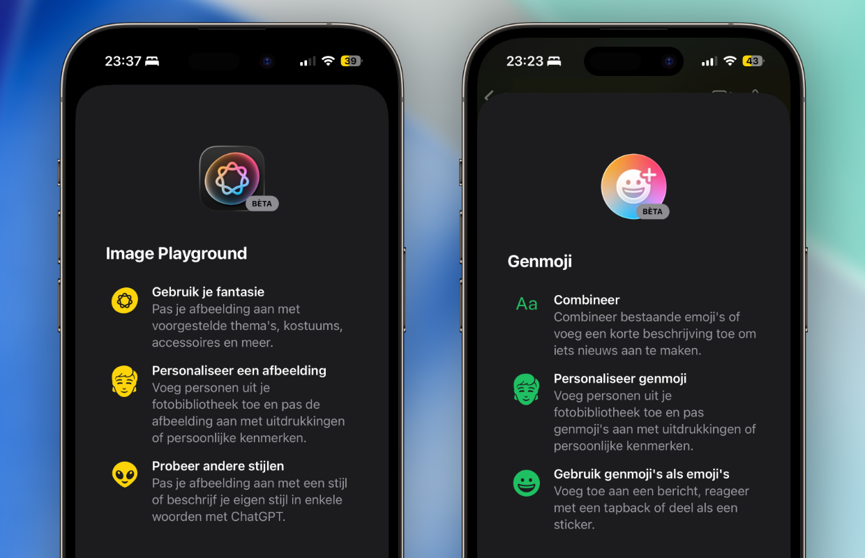 Apple Intelligence Image and Genmoji iOS 26.1