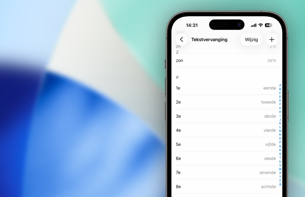 iphone text replacement