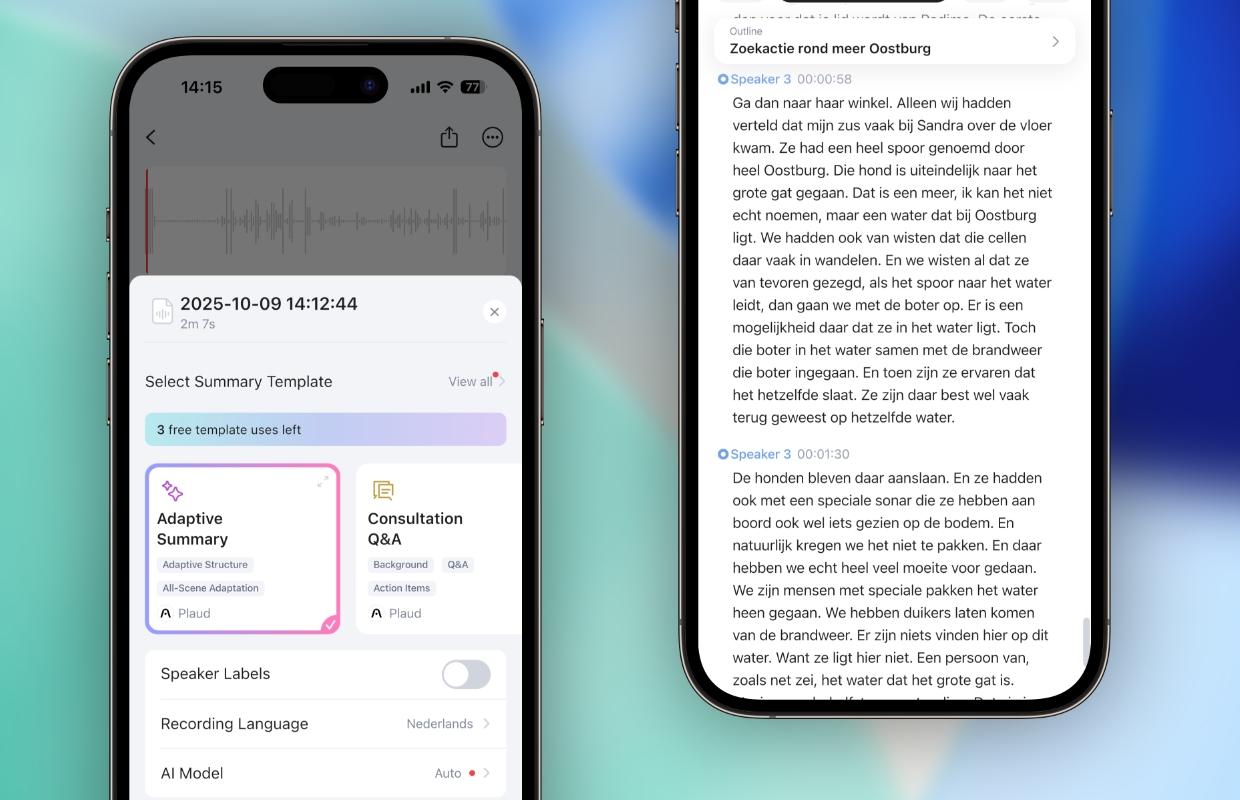 plaud note transcript