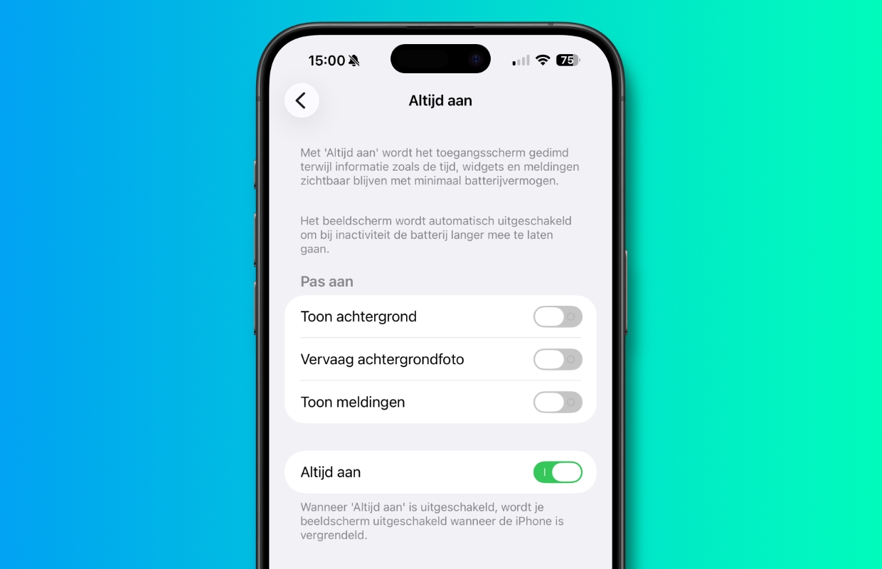 always on customize iphone