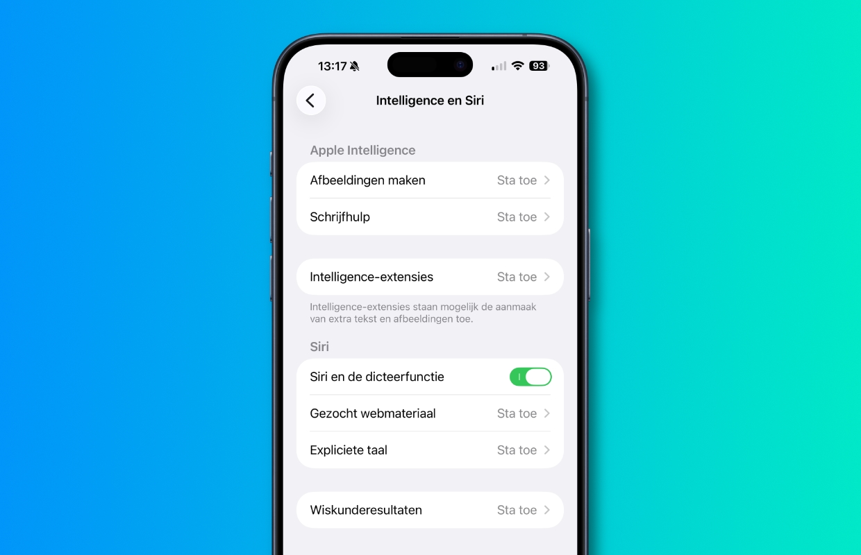 disable specific Apple Intelligence functions