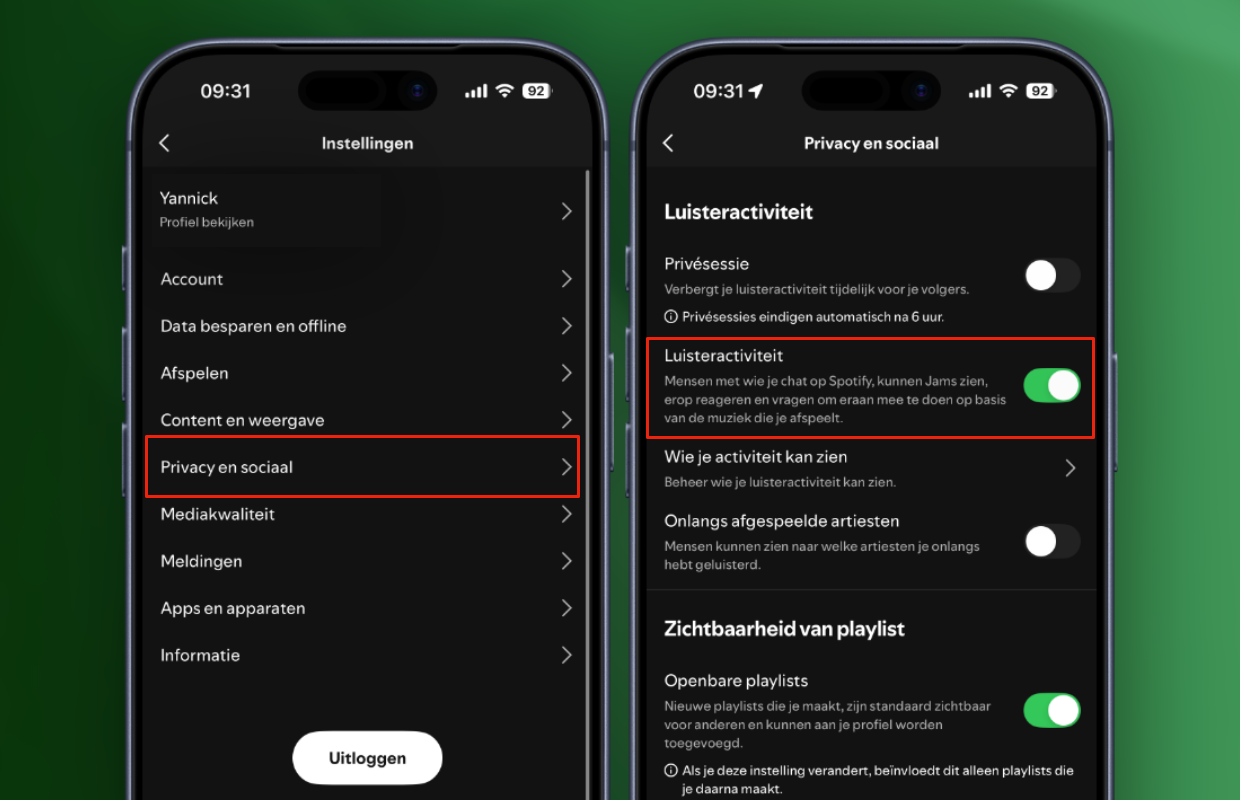 spotify listening activity