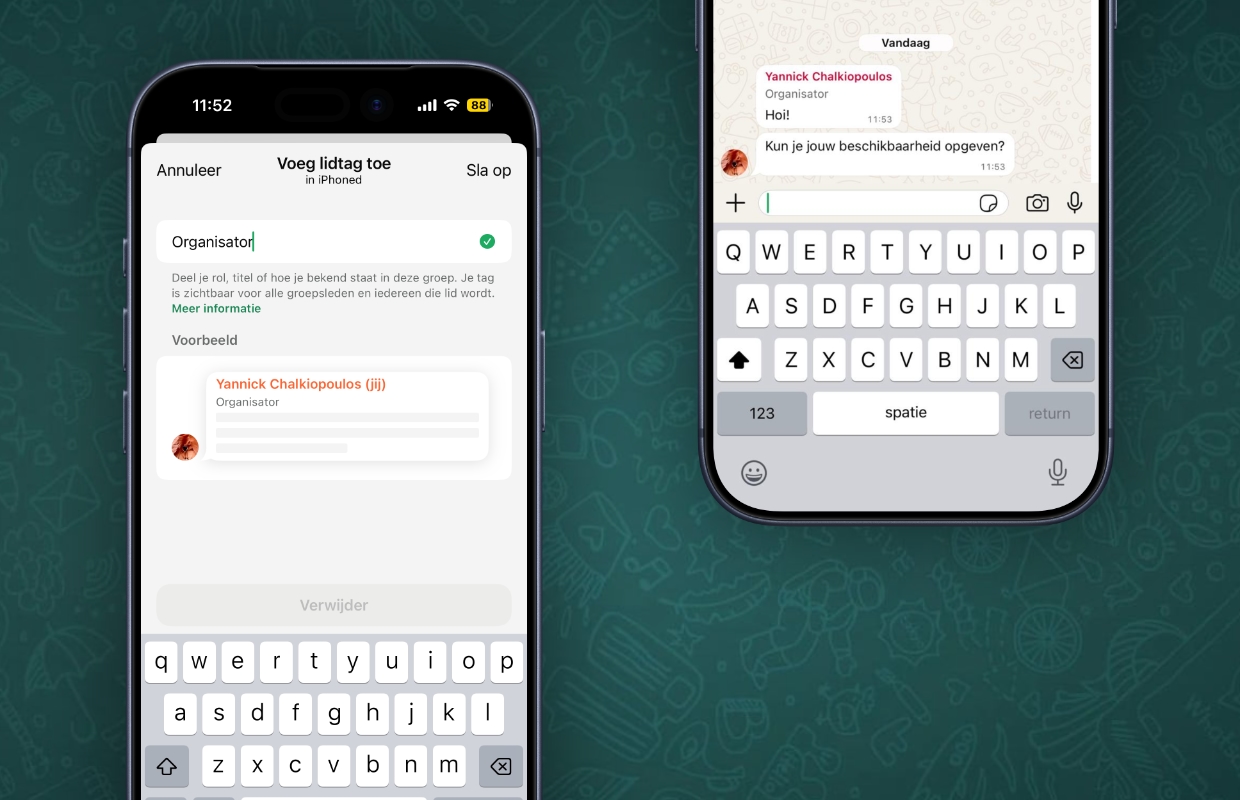 whatsapp member tag group conversation