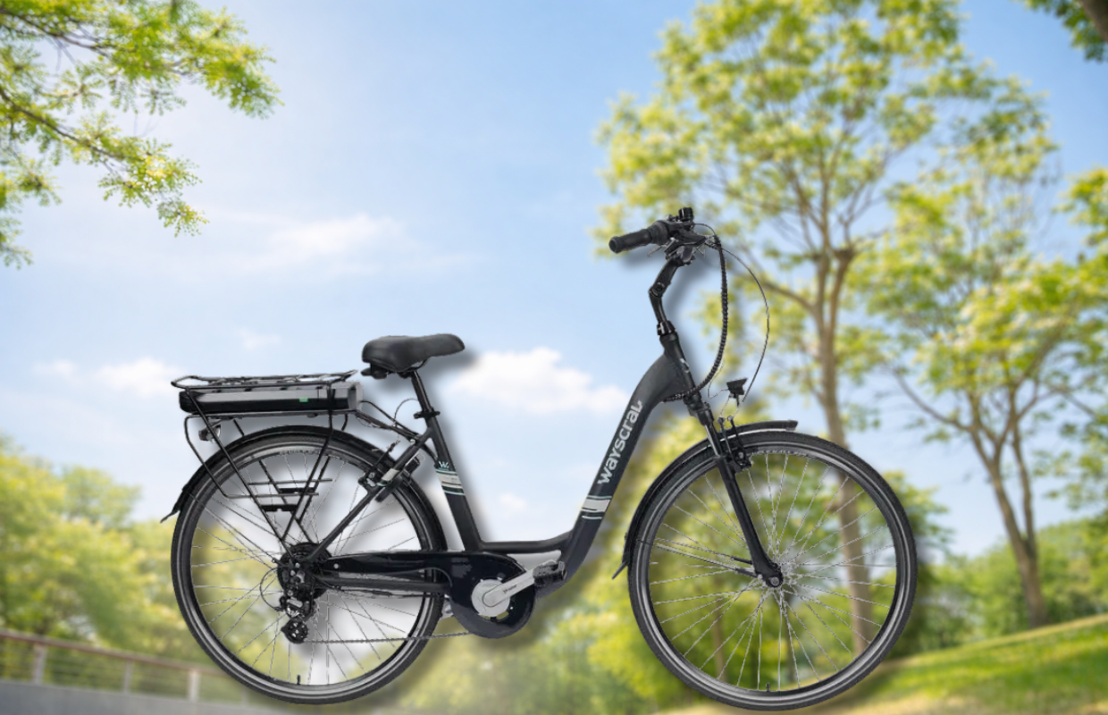 Action stunt met een wel héél goedkope elektrische fiets