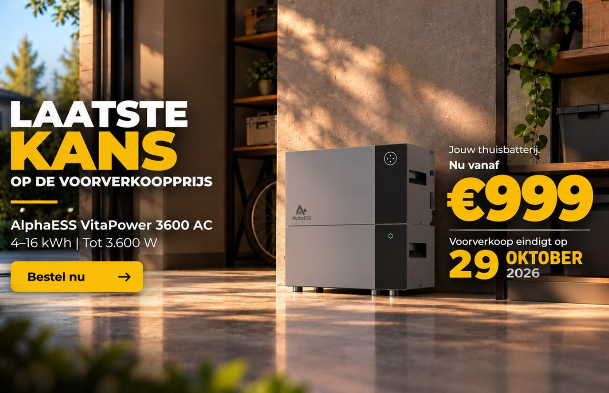 Laatste kans: Deze nieuwe thuisbatterij 4 functies (en is nu 700 euro goedkoper) (ADV)